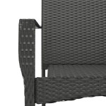 vidaXL Set mobilier de grădină cu perne, 9 piese, negru, poliratan vidaXL Set mobilier de grădină cu perne, 9 piese, negru, poliratan