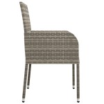 vidaXL Set mobilier grădină cu perne, 9 piese, gri, poliratan