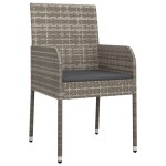 vidaXL Set mobilier grădină cu perne, 9 piese, gri, poliratan vidaXL Set mobilier grădină cu perne, 9 piese, gri, poliratan