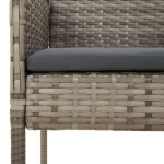 vidaXL Set mobilier grădină cu perne, 9 piese, gri, poliratan vidaXL Set mobilier grădină cu perne, 9 piese, gri, poliratan