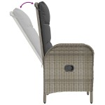 vidaXL Set mobilier grădină cu perne, 9 piese, gri, poliratan vidaXL Set mobilier grădină cu perne, 9 piese, gri, poliratan