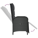 vidaXL Set mobilier de grădină cu perne, 9 piese, negru, poliratan vidaXL Set mobilier de grădină cu perne, 9 piese, negru, poliratan