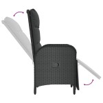 vidaXL Set mobilier de grădină cu perne, 9 piese, negru, poliratan vidaXL Set mobilier de grădină cu perne, 9 piese, negru, poliratan