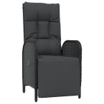 vidaXL Set mobilier de grădină cu perne, 9 piese, negru, poliratan vidaXL Set mobilier de grădină cu perne, 9 piese, negru, poliratan