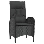 vidaXL Set mobilier de grădină cu perne, 9 piese, negru, poliratan vidaXL Set mobilier de grădină cu perne, 9 piese, negru, poliratan