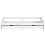 vidaXL Pat de zi cu 2 sertare "IRUN", alb, 90x200 cm, lemn masiv pin vidaXL Pat de zi cu 2 sertare "IRUN", alb, 90x200 cm, lemn masiv pin