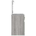 vidaXL Masă de toaletă cu LED, sonoma gri, 130x50x132,5 cm vidaXL Masă de toaletă cu LED, sonoma gri, 130x50x132,5 cm