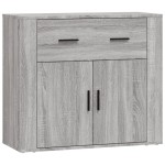 vidaXL Servantă, 3 buc., sonoma gri, lemn prelucrat vidaXL Servantă, 3 buc., sonoma gri, lemn prelucrat