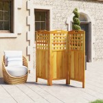 vidaXL Paravan de cameră 3 panouri 121,5x2x115 cm lemn masiv de acacia vidaXL Paravan de cameră 3 panouri 121,5x2x115 cm lemn masiv de acacia