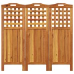 vidaXL Paravan de cameră 3 panouri 121,5x2x115 cm lemn masiv de acacia vidaXL Paravan de cameră 3 panouri 121,5x2x115 cm lemn masiv de acacia