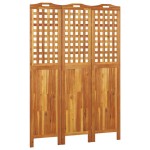 vidaXL Paravan de cameră 3 panouri 121,5x2x180 cm lemn masiv de acacia vidaXL Paravan de cameră 3 panouri 121,5x2x180 cm lemn masiv de acacia