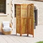 vidaXL Paravan de cameră 3 panouri 121,5x2x180 cm lemn masiv de acacia vidaXL Paravan de cameră 3 panouri 121,5x2x180 cm lemn masiv de acacia