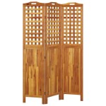 vidaXL Paravan de cameră 3 panouri 121,5x2x180 cm lemn masiv de acacia vidaXL Paravan de cameră 3 panouri 121,5x2x180 cm lemn masiv de acacia