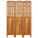 vidaXL Paravan de cameră 3 panouri 121,5x2x180 cm lemn masiv de acacia vidaXL Paravan de cameră 3 panouri 121,5x2x180 cm lemn masiv de acacia