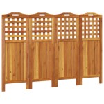 vidaXL Paravan de cameră 4 panouri 162x2x115 cm lemn masiv de acacia vidaXL Paravan de cameră 4 panouri 162x2x115 cm lemn masiv de acacia