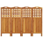 vidaXL Paravan de cameră 4 panouri 162x2x115 cm lemn masiv de acacia vidaXL Paravan de cameră 4 panouri 162x2x115 cm lemn masiv de acacia