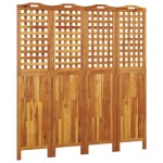 vidaXL Paravan de cameră 4 panouri 162x2x180 cm lemn masiv de acacia vidaXL Paravan de cameră 4 panouri 162x2x180 cm lemn masiv de acacia