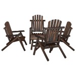 vidaXL Set mobilier de grădină, 5 piese, lemn masiv de molid vidaXL Set mobilier de grădină, 5 piese, lemn masiv de molid
