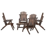 vidaXL Set mobilier de grădină, 5 piese, lemn masiv de molid vidaXL Set mobilier de grădină, 5 piese, lemn masiv de molid