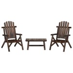 vidaXL Set mobilier de grădină, 3 piese, lemn masiv de molid vidaXL Set mobilier de grădină, 3 piese, lemn masiv de molid