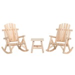 vidaXL Set mobilier de grădină, 3 piese, lemn masiv de molid vidaXL Set mobilier de grădină, 3 piese, lemn masiv de molid