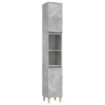 vidaXL Set dulapuri de baie, 3 piese, gri beton, lemn prelucrat vidaXL Set dulapuri de baie, 3 piese, gri beton, lemn prelucrat