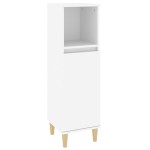 vidaXL Set mobilier de baie, 3 piese, alb, lemn compozit vidaXL Set mobilier de baie, 3 piese, alb, lemn compozit