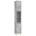 vidaXL Set mobilier de baie, 3 piese, gri beton, lemn compozit vidaXL Set mobilier de baie, 3 piese, gri beton, lemn compozit