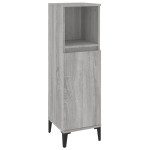 vidaXL Set mobilier de baie, 3 piese, gri sonoma, lemn prelucrat vidaXL Set mobilier de baie, 3 piese, gri sonoma, lemn prelucrat