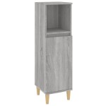 vidaXL Set mobilier de baie, 3 piese, gri sonoma, lemn prelucrat vidaXL Set mobilier de baie, 3 piese, gri sonoma, lemn prelucrat