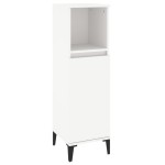 vidaXL Set mobilier de baie, 3 piese, alb, lemn compozit vidaXL Set mobilier de baie, 3 piese, alb, lemn compozit