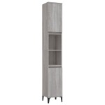 vidaXL Set mobilier de baie, 3 piese, gri sonoma, lemn prelucrat vidaXL Set mobilier de baie, 3 piese, gri sonoma, lemn prelucrat