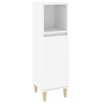 vidaXL Set mobilier de baie, 3 piese, alb, lemn compozit vidaXL Set mobilier de baie, 3 piese, alb, lemn compozit