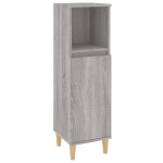vidaXL Set mobilier de baie, 3 piese, gri sonoma, lemn prelucrat vidaXL Set mobilier de baie, 3 piese, gri sonoma, lemn prelucrat