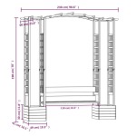vidaXL Pergolă de grădină cu bancă și jardiniere lemn masiv pin tratat vidaXL Pergolă de grădină cu bancă și jardiniere lemn masiv pin tratat
