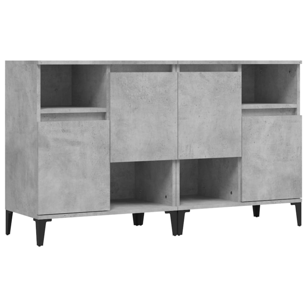 vidaXL Dulapuri, 2 buc, gri beton, 60x35x70 cm, lemn prelucrat