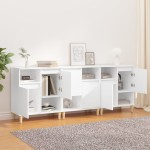 vidaXL Dulapuri, 3 buc, alb, 60x35x70 cm, lemn prelucrat vidaXL Dulapuri, 3 buc, alb, 60x35x70 cm, lemn prelucrat