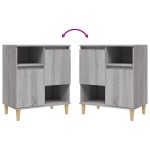 vidaXL Dulapuri, 3 buc, sonoma gri, 60x35x70 cm, lemn prelucrat