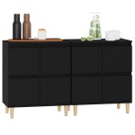vidaXL Dulapuri, 2 buc, negru, 60x35x70 cm, lemn prelucrat vidaXL Dulapuri, 2 buc, negru, 60x35x70 cm, lemn prelucrat