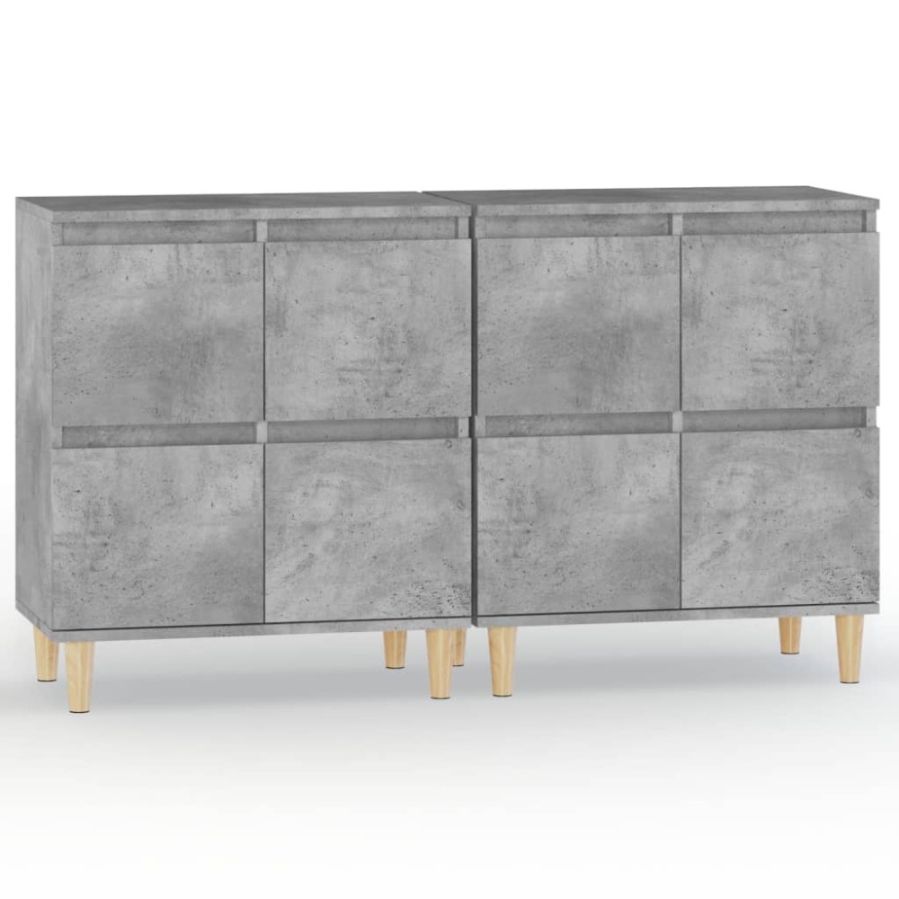 vidaXL Dulapuri, 2 buc, gri beton, 60x35x70 cm, lemn prelucrat