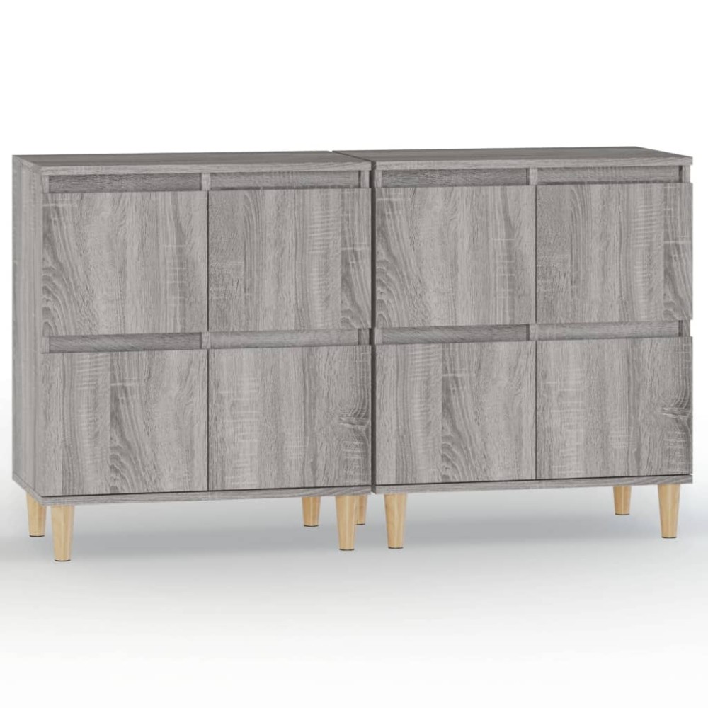 vidaXL Dulapuri, 2 buc, sonoma gri, 60x35x70 cm, lemn prelucrat