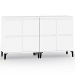 vidaXL Dulapuri, 2 buc, alb, 60x35x70 cm, lemn prelucrat