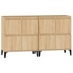 vidaXL Dulapuri, 2 buc, stejar sonoma, 60x35x70 cm, lemn prelucrat