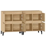 vidaXL Dulapuri, 2 buc, stejar sonoma, 60x35x70 cm, lemn prelucrat