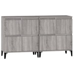vidaXL Dulapuri, 2 buc, sonoma gri, 60x35x70 cm, lemn prelucrat