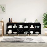 vidaXL Dulapuri, 3 buc, negru, 60x35x70 cm, lemn prelucrat vidaXL Dulapuri, 3 buc, negru, 60x35x70 cm, lemn prelucrat