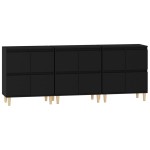 vidaXL Dulapuri, 3 buc, negru, 60x35x70 cm, lemn prelucrat vidaXL Dulapuri, 3 buc, negru, 60x35x70 cm, lemn prelucrat