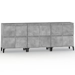 vidaXL Dulapuri, 3 buc, gri beton, 60x35x70 cm, lemn prelucrat vidaXL Dulapuri, 3 buc, gri beton, 60x35x70 cm, lemn prelucrat