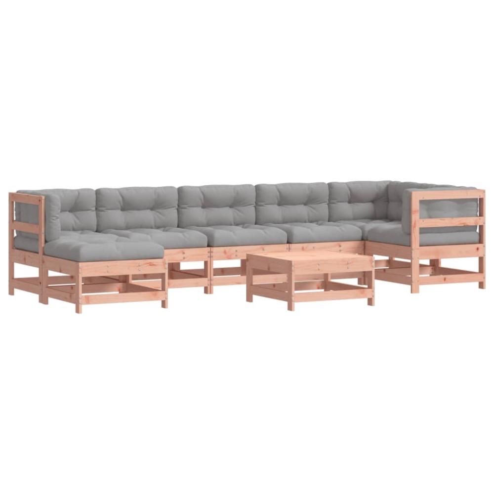 vidaXL Set mobilier de grădină cu perne, 8 piese, lemn masiv douglas