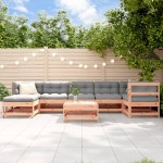 vidaXL Set mobilier de grădină cu perne, 8 piese, lemn masiv douglas vidaXL Set mobilier de grădină cu perne, 8 piese, lemn masiv douglas